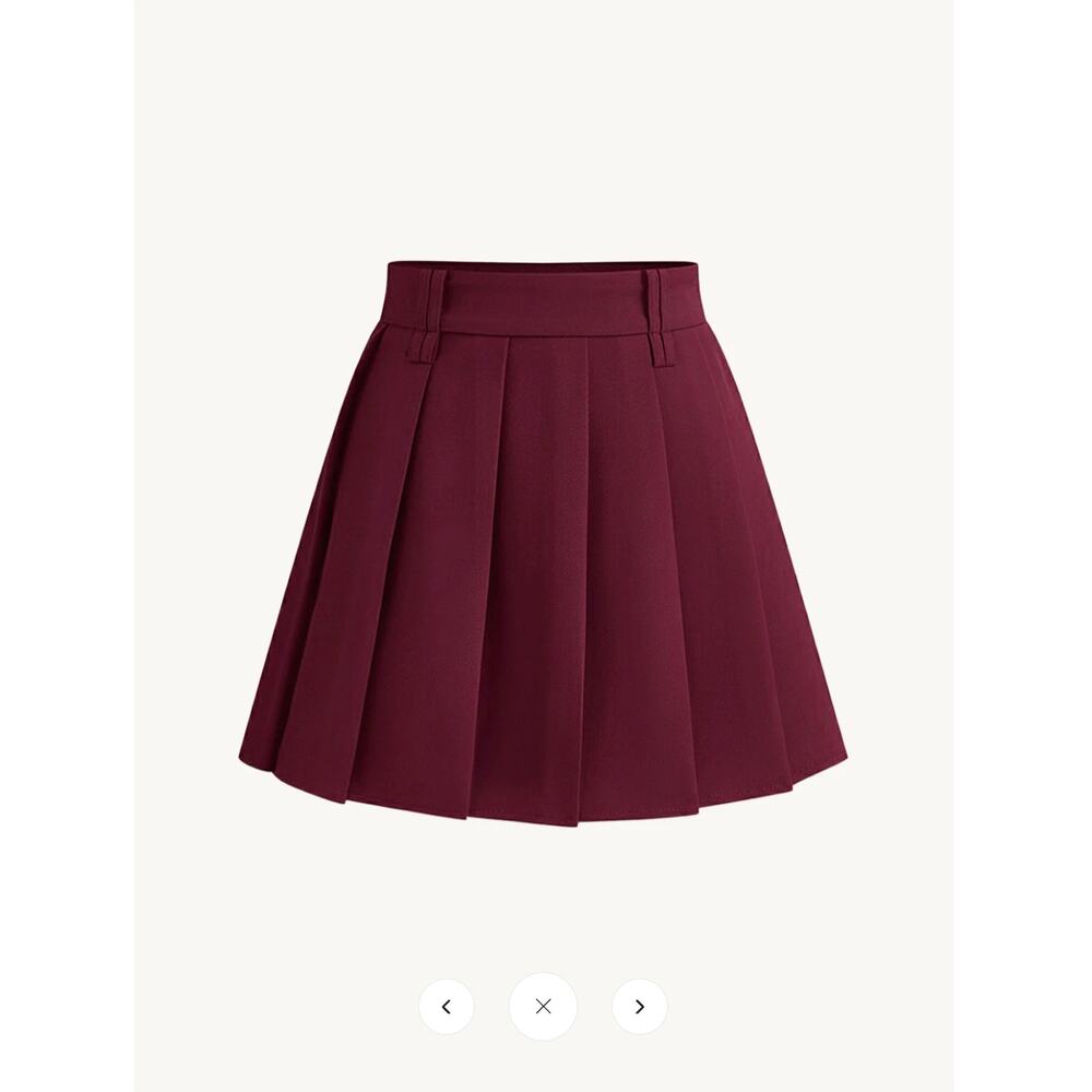 NWT Commense Pleated Mini Skirt Without Belt Sz L